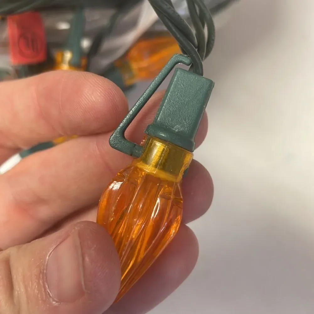 Vintage Orange Green Christmas Halloween String Lights